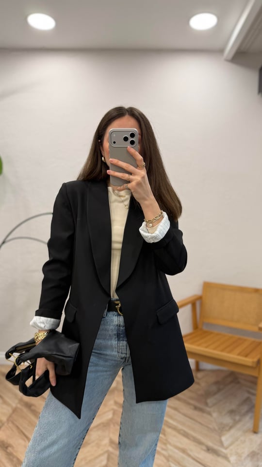 SİYAH 1047 BLAZER CEKET 