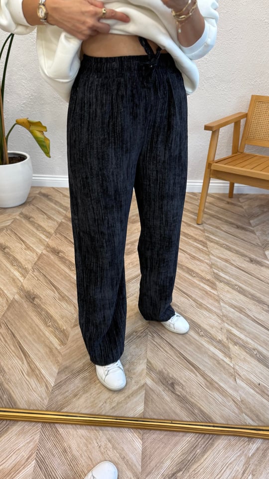 SİYAH 1183 KADİFE PANTOLON 