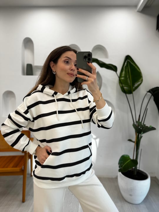 SİYAH 1308 BASİC SWEATSHİRT