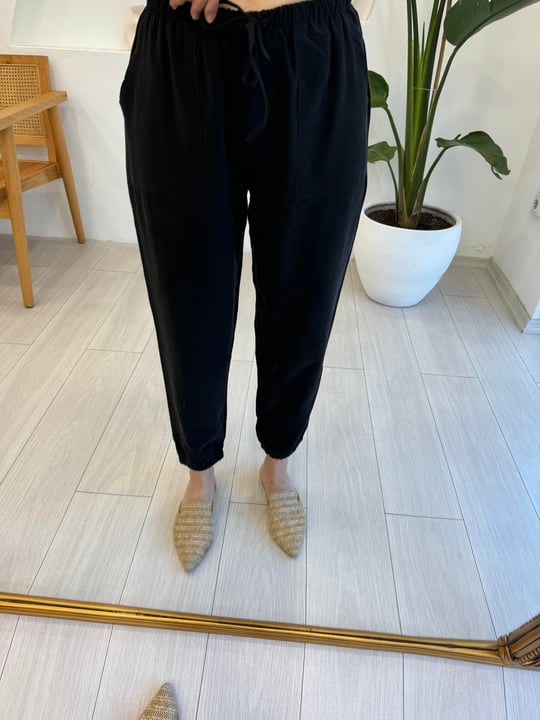 SİYAH 1662 TENCEL PANTOLON 