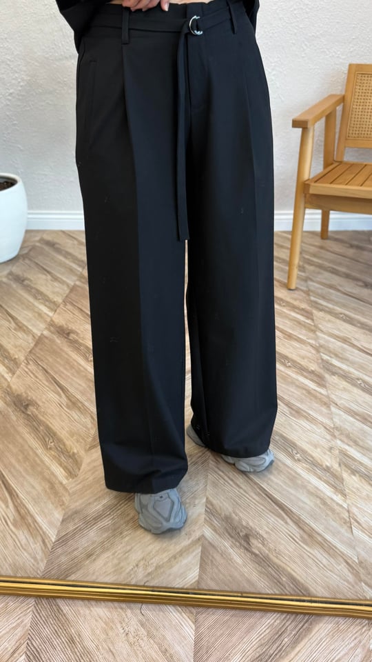 SİYAH 2180 KEMERLİ PANTOLON 