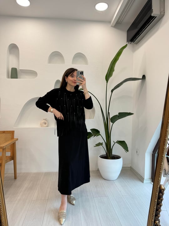 SİYAH 29976 TAŞLI TAKIM 