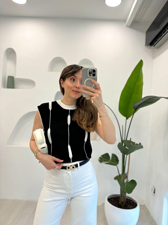 SİYAH 3117 TRİKO BLUZ