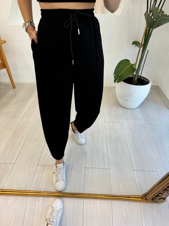 SİYAH 32543 KONİK PANTOLON 