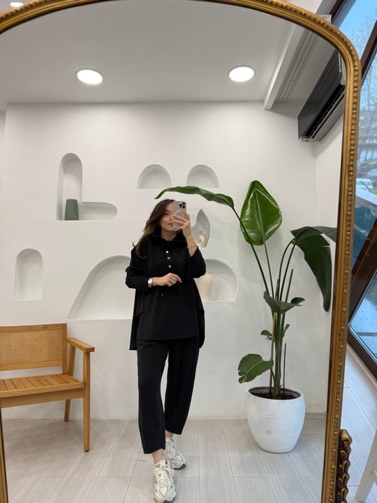 SİYAH 33650 KAPŞONLI TAKIM 