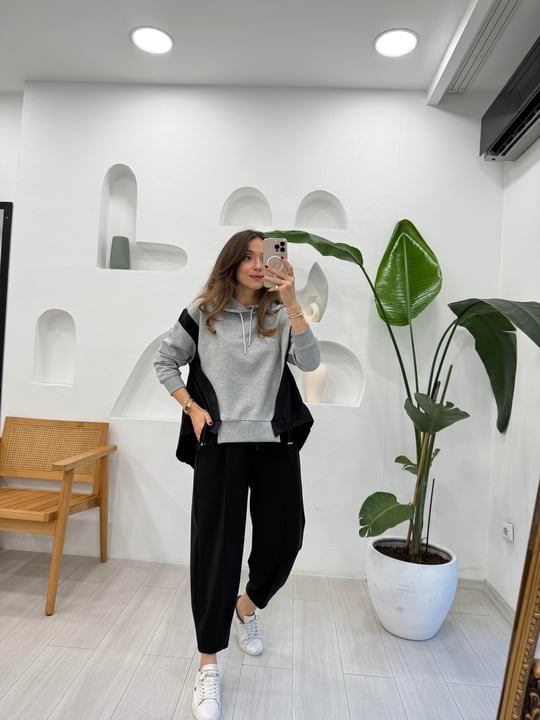 SİYAH 33674 KONİK PANTOLON