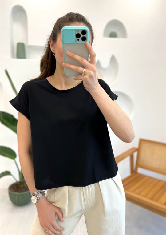 SİYAH 3431 T KOL TSHIRT