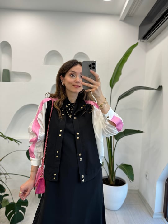 SİYAH 4313 SATEN BOMBER 