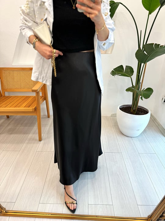 SİYAH 4341 SATEN ETEK 
