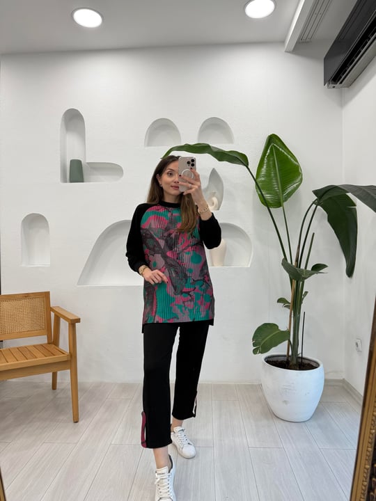 SİYAH 4621 DESENLİ TAKIM 