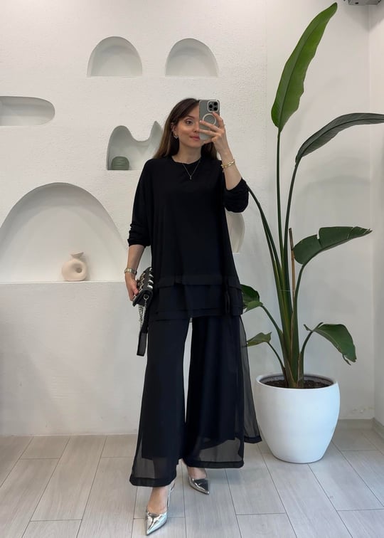 SİYAH 4982 SANDY KUMAŞ TAKIM 