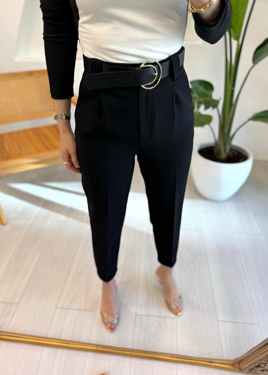 SİYAH 50536 DUBLE PAÇA PANTOLON