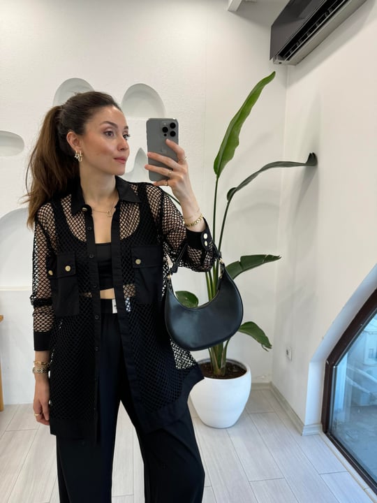 SİYAH 6273 FİLE GÖMLEK 