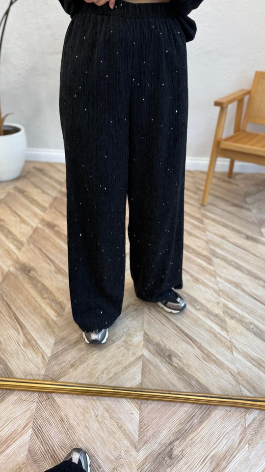 SİYAH 6309 BOL PAÇA PANTOLON 