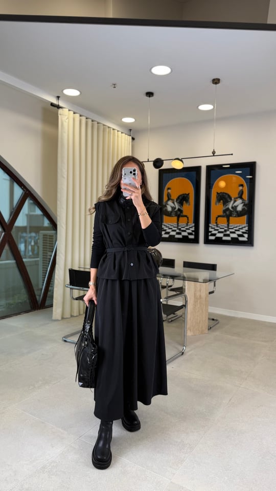 SİYAH 8085 3'LÜ PANTOLON TAKIM 
