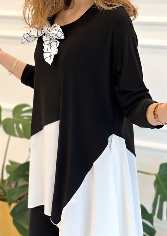 SİYAH-BEYAZ TUNİK