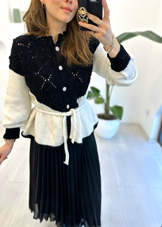 SİYAH-KREM 3916 HIRKA