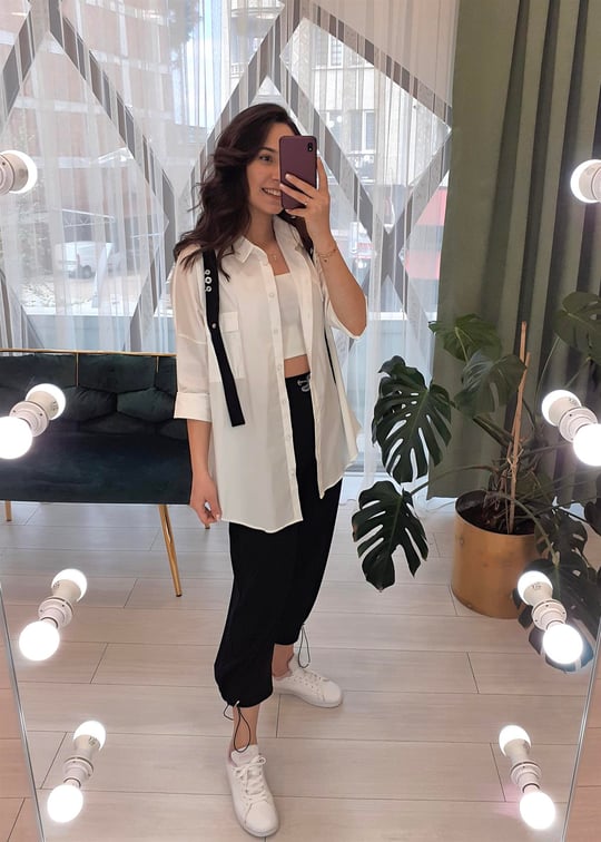 SİYAH POPLİN GÖMLEK BAMBU PANTOLON TAKIM