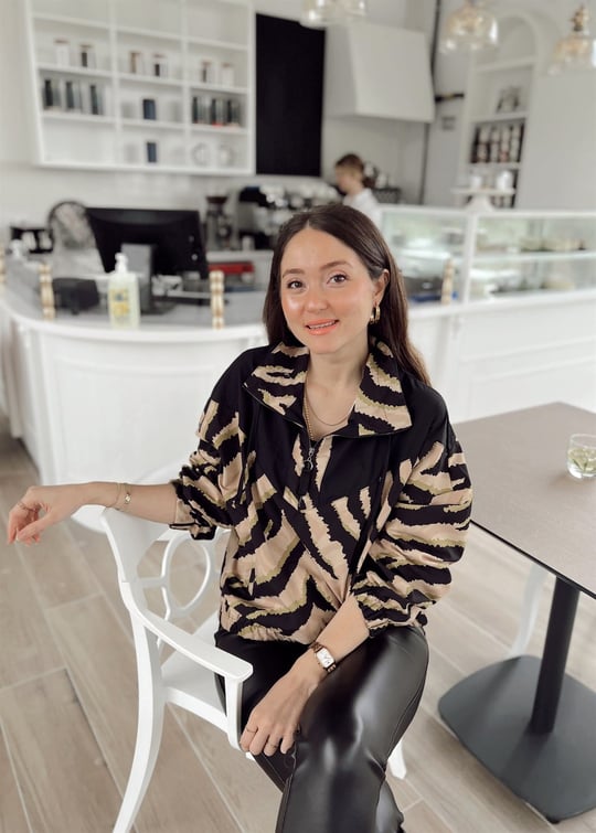 SİYAH ZEBRA DESEN SWEAT 