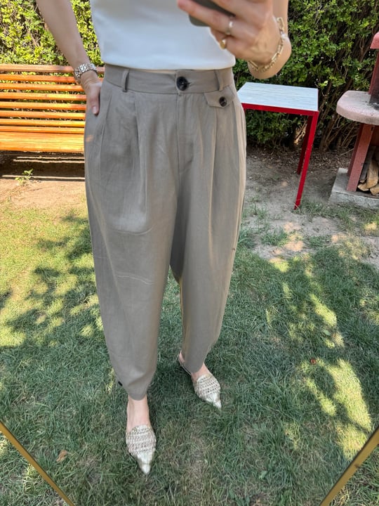 VİZON 50976 KETEN PANTOLON