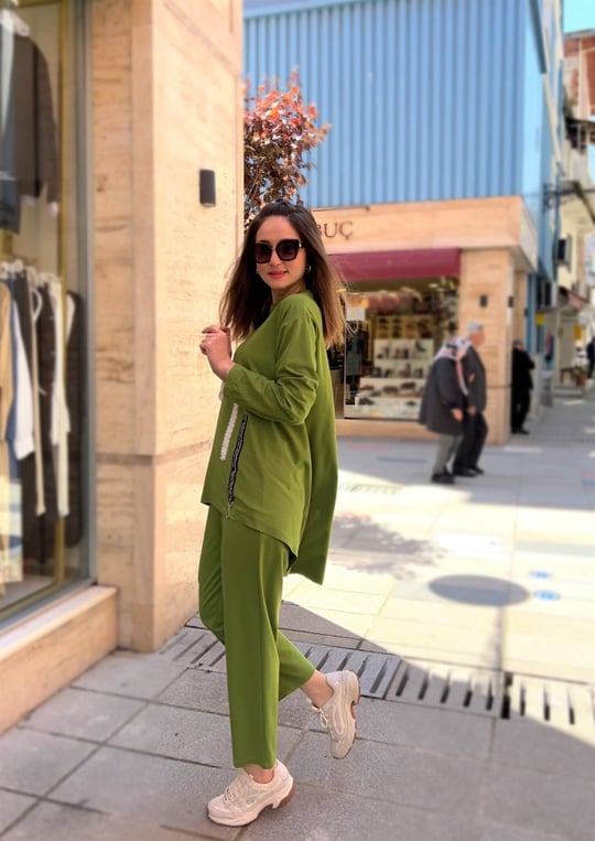 YEŞİL AKSESUARLI BAMBU TAKIM 