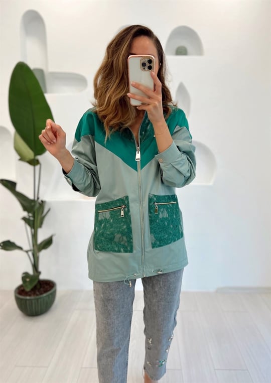 YEŞİL LİON BOMBER CEKET
