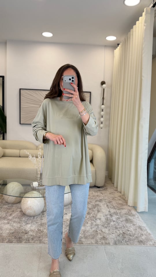 AÇIK ÇAĞLA 7523 BASKILI SWEATSHİRT 