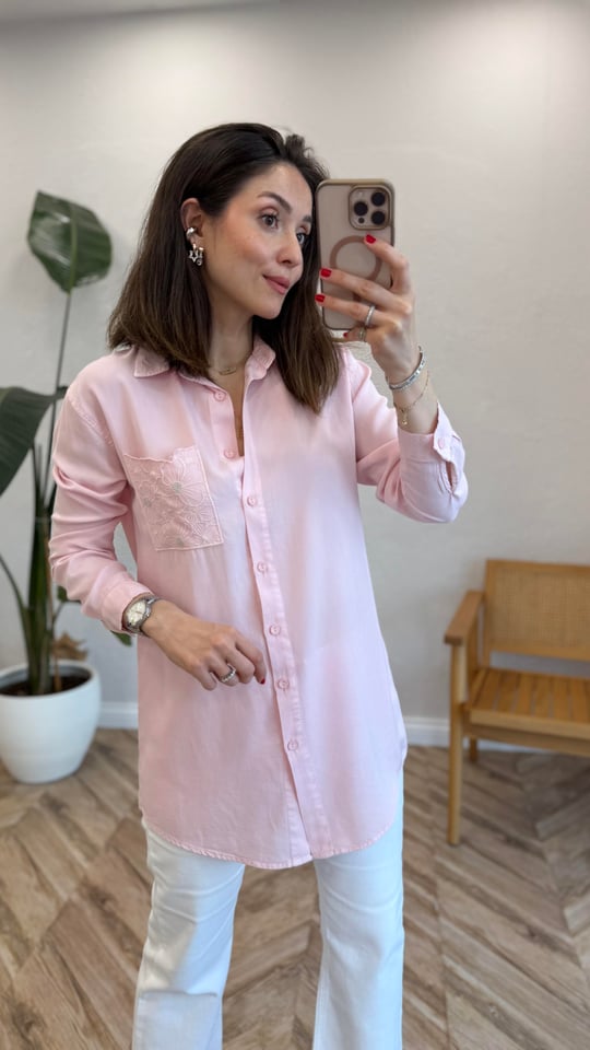 AÇIK PEMBE 7261 TENSEL GÖMLEK