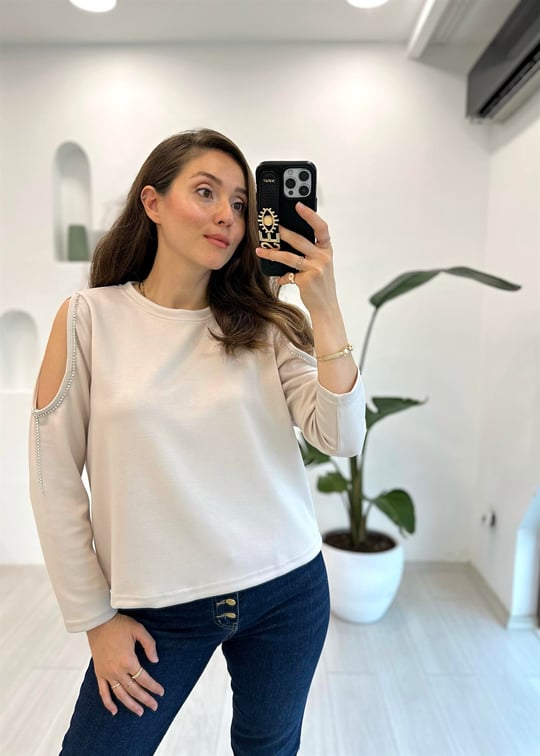 BEJ 2786 TAŞLI SWEAT 
