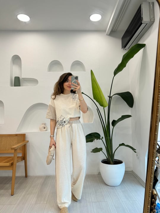 BEJ 31884 KETEN PANTOLON