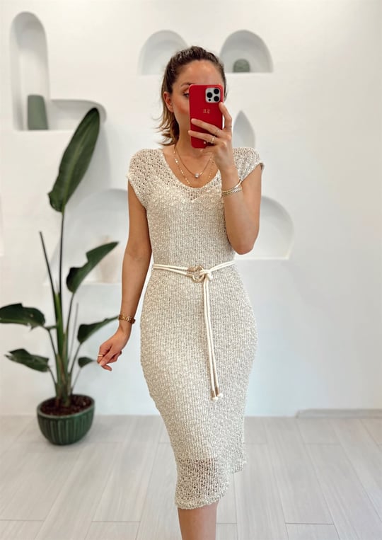 BEJ ÖRME ELBİSE