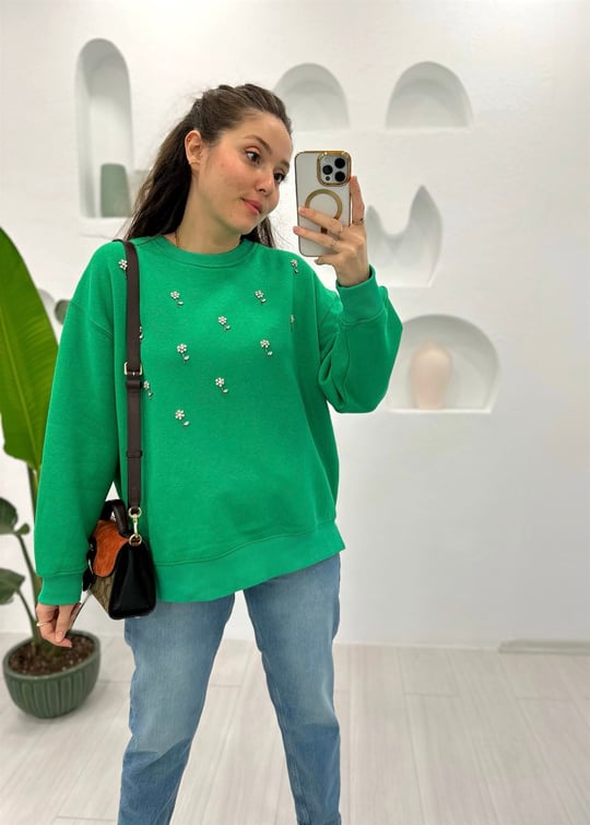 BENETTON TAŞ DETAY SWEAT