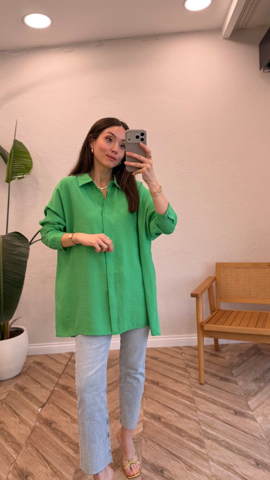 BENETTON YEŞİL 3001 GÖMLEK 