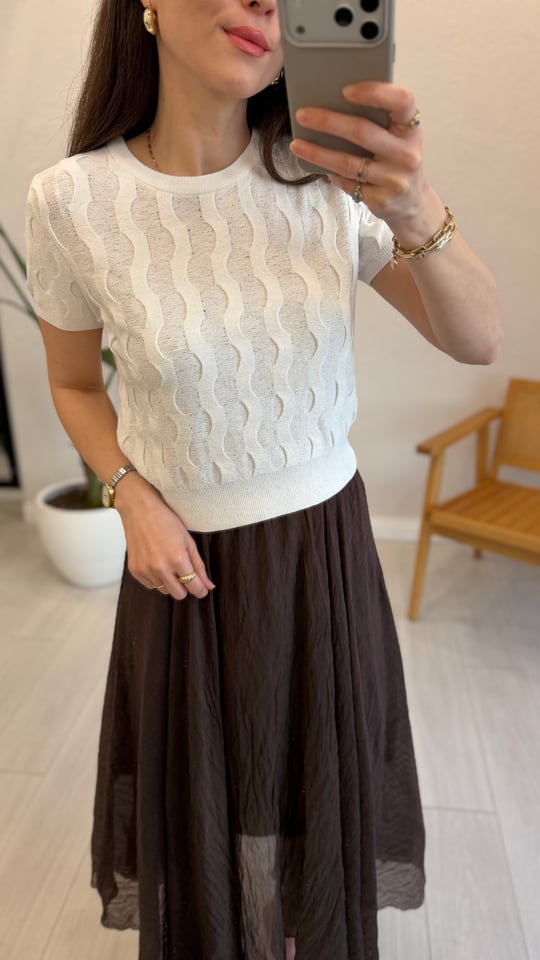 BEYAZ 0788 TRİKO BLUZ 