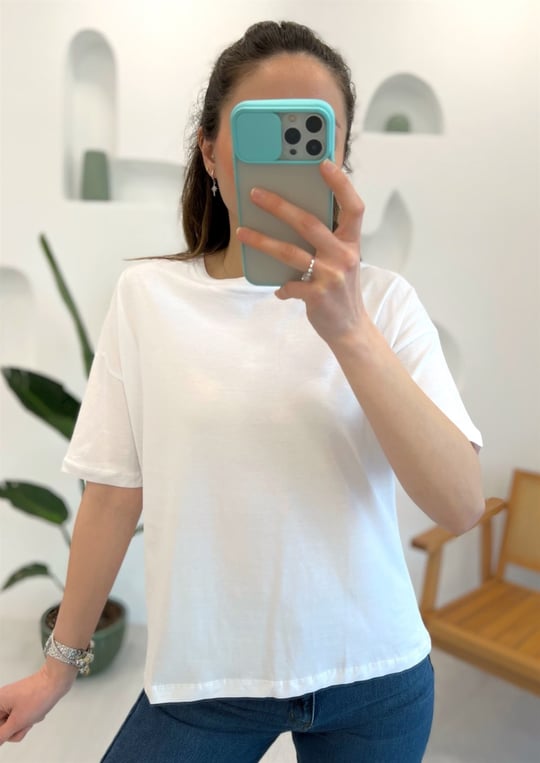 BEYAZ 3683 BASİC TSHIRT 