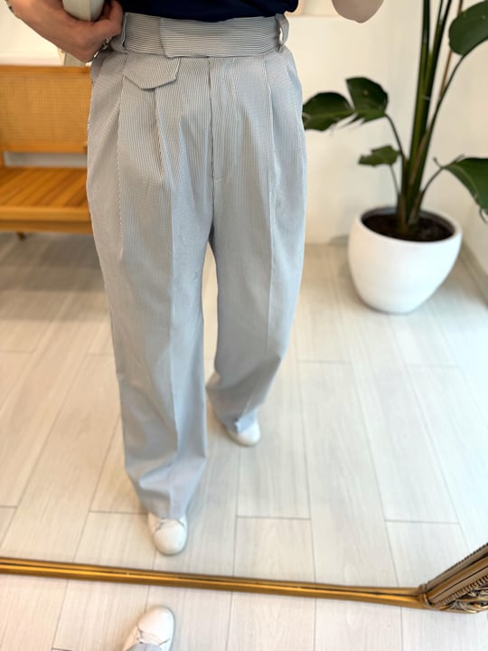 BEYAZ-LACİVERT 1310 PALOZZO PANTOLON