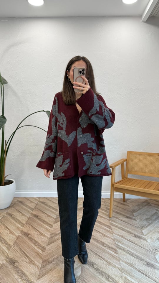 BORDO 1142 DESENLİ HIRKA  