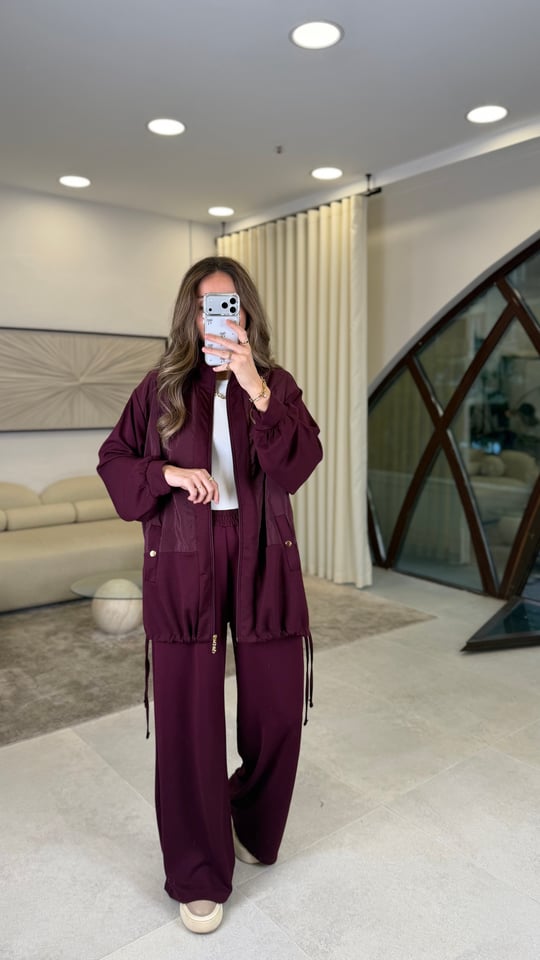 BORDO 3538 DİK YAKA GARNİ TAKIM 
