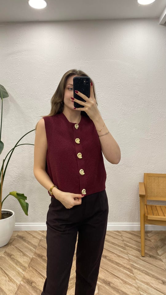 BORDO 4925 MİDYE DETAY YELEK 