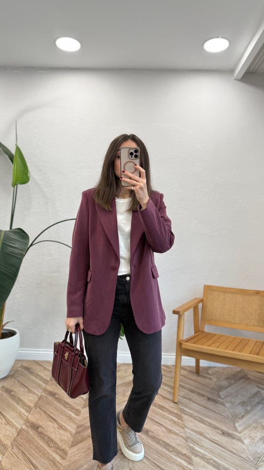 BORDO 6139 MODAL CEKET