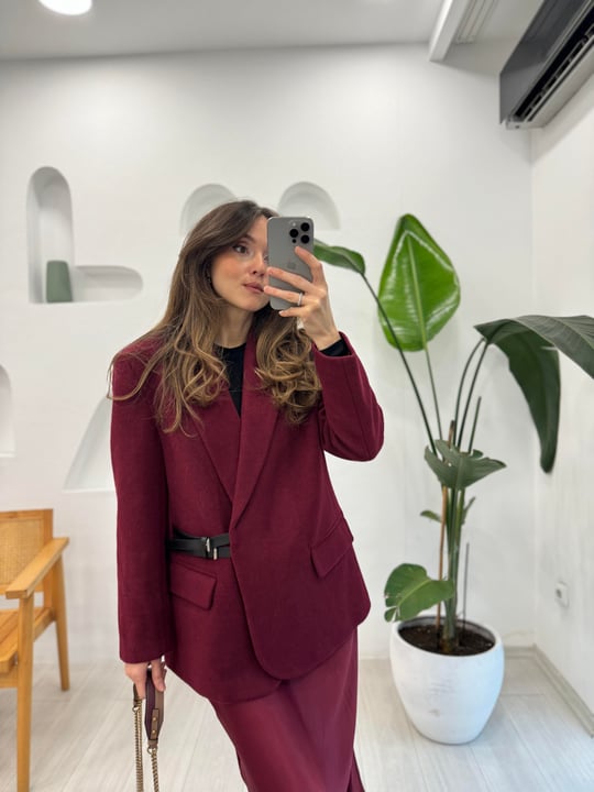 BORDO 8774 KEMER DETAY CEKET 