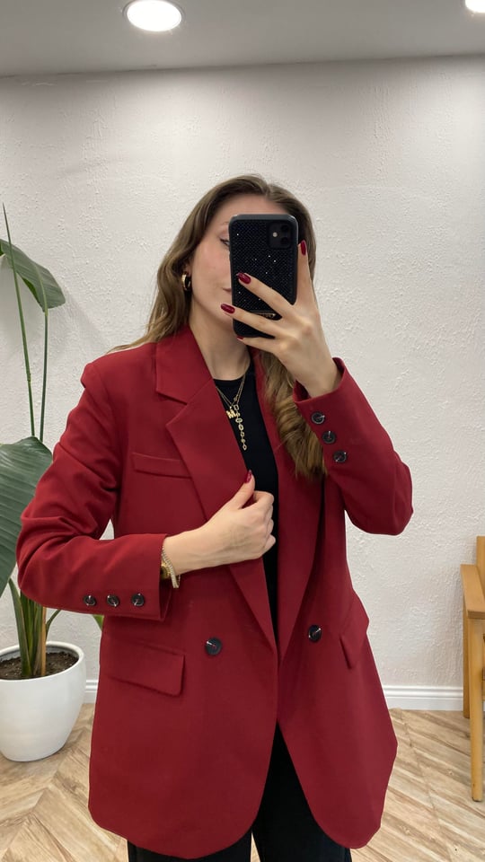 BORDO 8814 BLAZER CEKET 