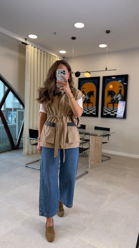 CAMEL 2088 EKOSE DETAY YELEK 