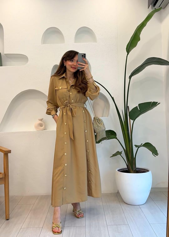 CAMEL 4320 SAFARİ ELBİSE 