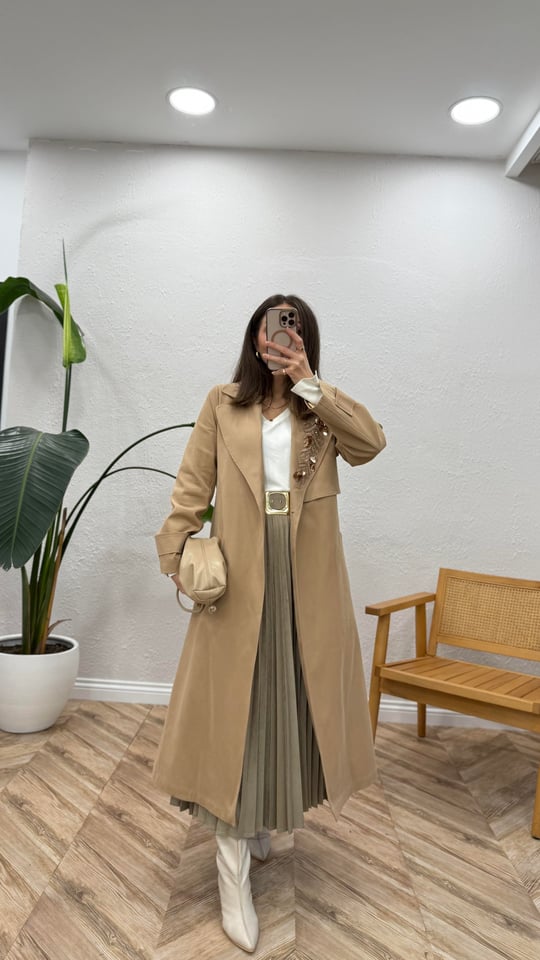 CAMEL 6011 YAKA PUL DTY TRENÇ 