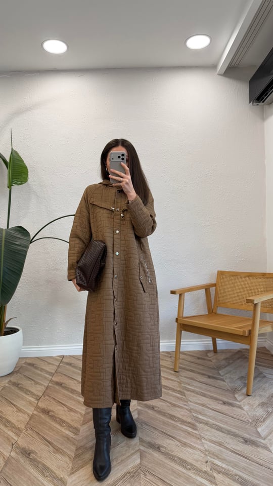 CAMEL 6844 KAPÜŞONLU TREÇKOT