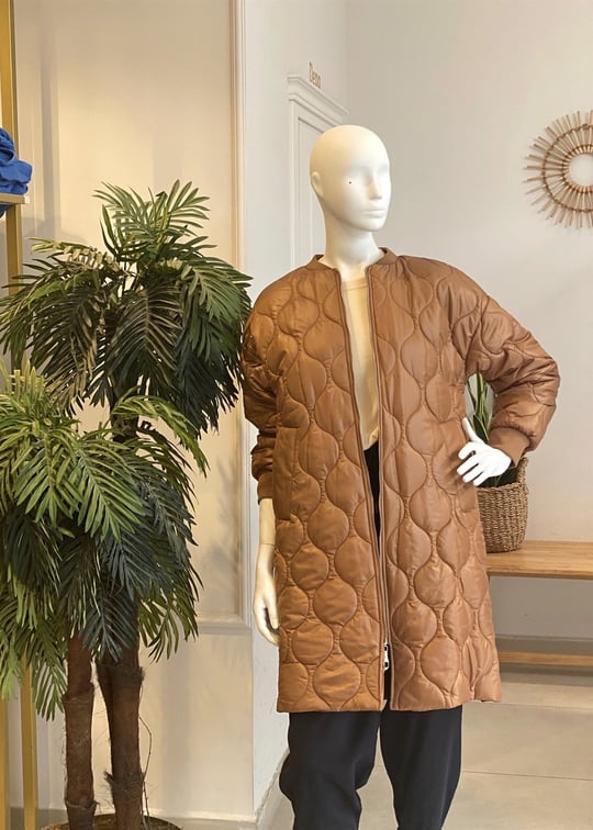 CAMEL DETAY OVERSİZE MONT