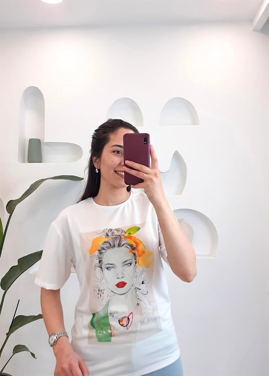 EKRU 0052 BASKILI TSHIRT