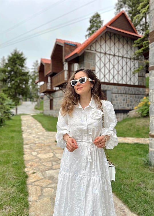 EKRU 1748 FİSTO ELBİSE 