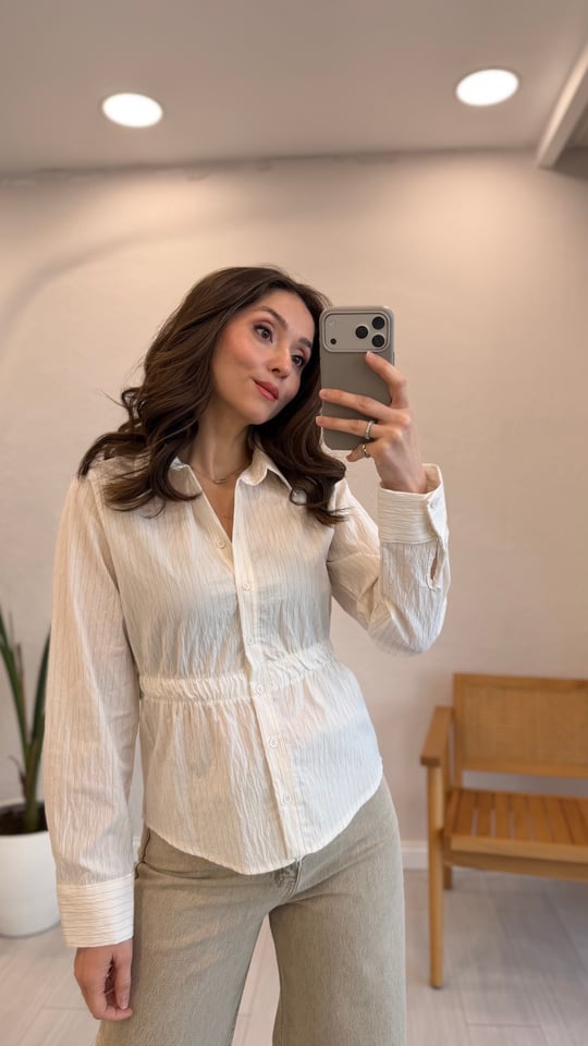 EKRU 3240 BELDEN OTURTMALI GÖMLEK 